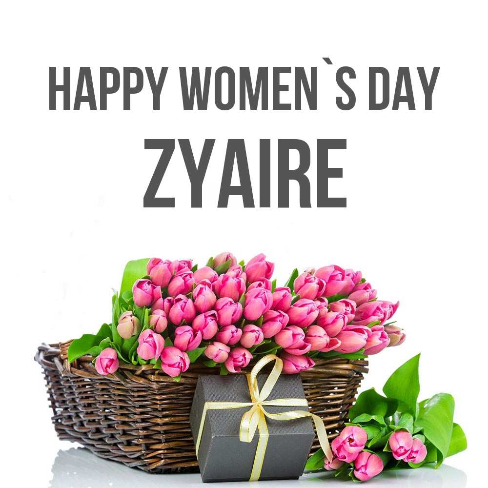 Greetings card с именем, Zyaire happy women`s day цветы Greetings with text for free download 